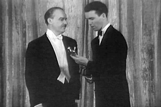 James Stewart receiving his Academy Award in 1941