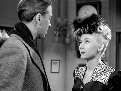 James Stewart with Gloria Grahame on It's a Wonderful Life in 1946